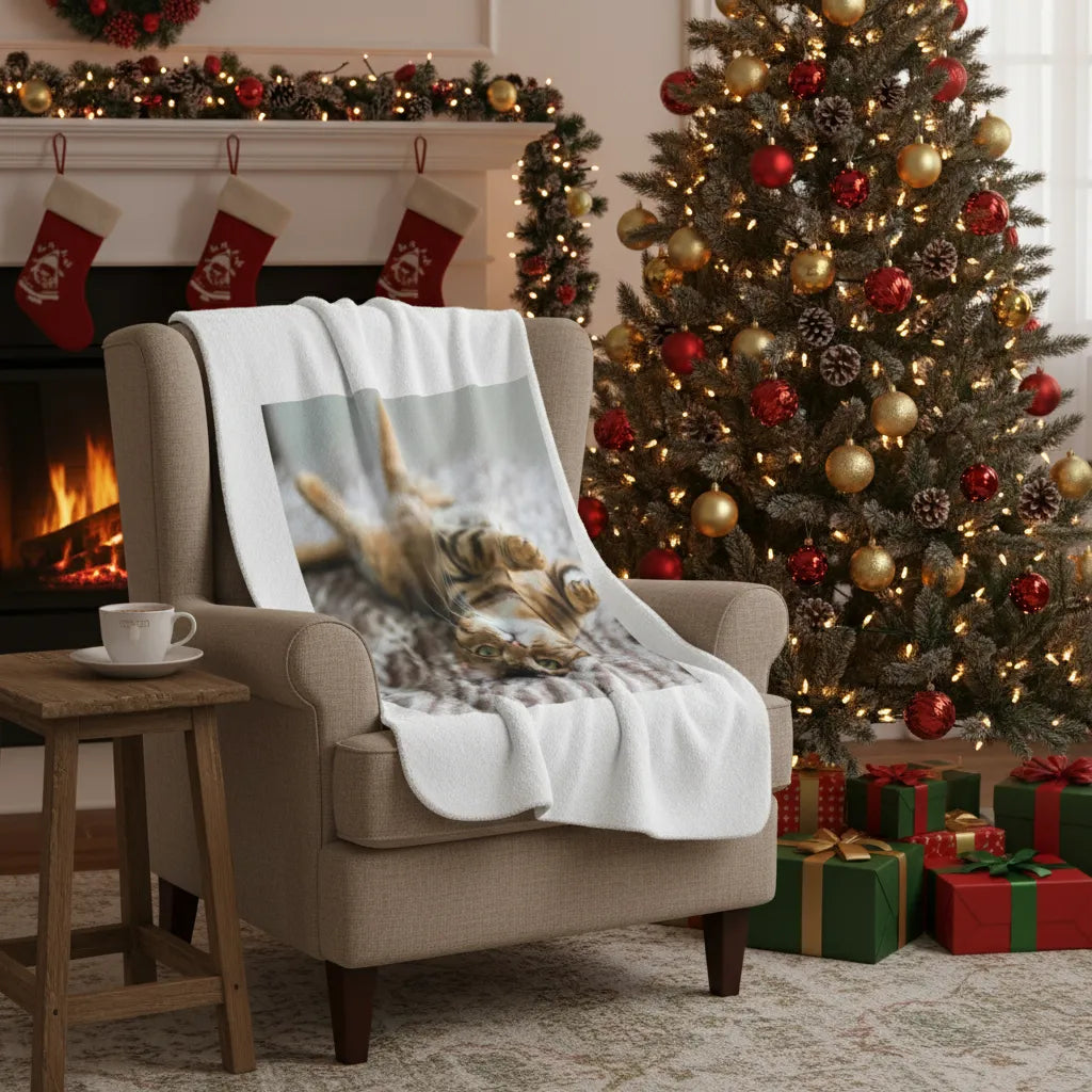 Cozy Custom Pet Sherpa Blanket |  Soft Fleece Throw for Animal Lovers