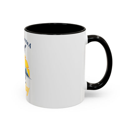 Travel Mug - "Nothing Beats a Jet2 Holiday" Sunset Plane Coffee Cup (11oz/15oz)