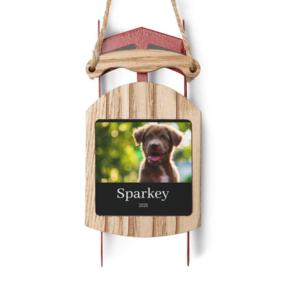 Sled Ornaments | Custom Pet Photo