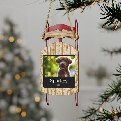 Sled Ornaments | Custom Pet Photo
