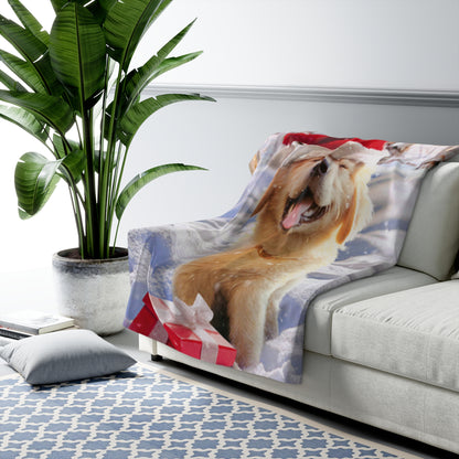 Cozy Custom Pet Sherpa Blanket |  Soft Fleece Throw for Animal Lovers