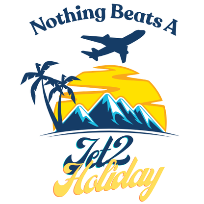 Travel Mug - "Nothing Beats a Jet2 Holiday" Sunset Plane Coffee Cup (11oz/15oz)